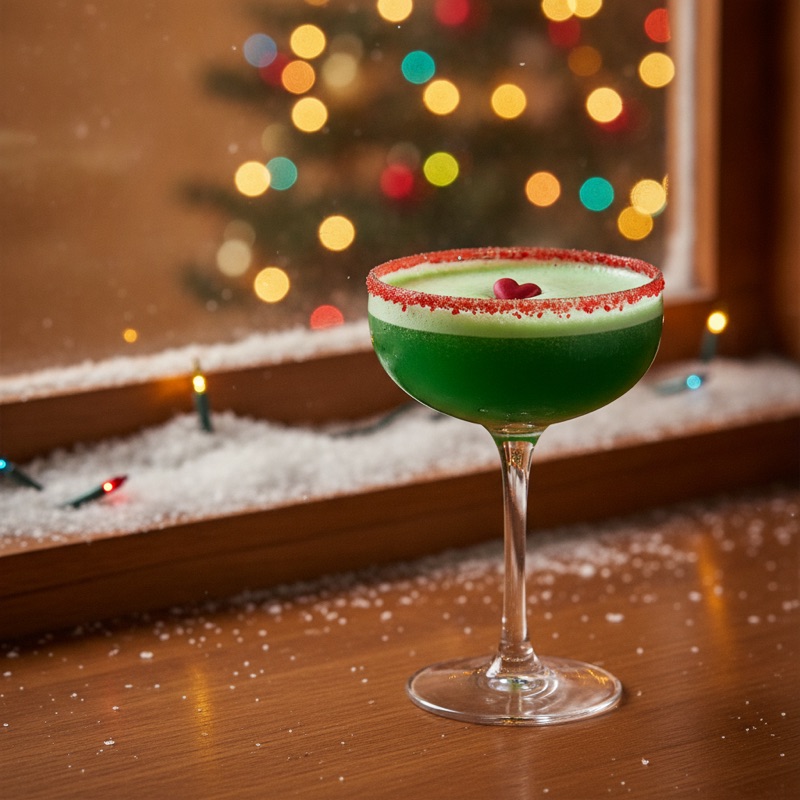 Grinch Drinks: Green Cocktails, a Red-and-Green Shot and a No-Alcohol Fizz for Kids